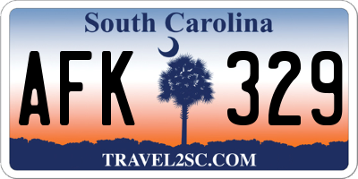 SC license plate AFK329