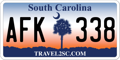 SC license plate AFK338