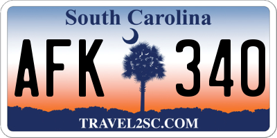 SC license plate AFK340