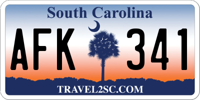 SC license plate AFK341