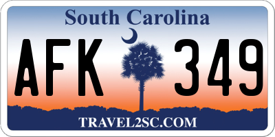 SC license plate AFK349
