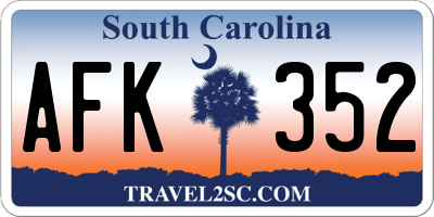 SC license plate AFK352
