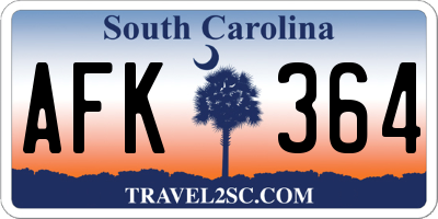 SC license plate AFK364