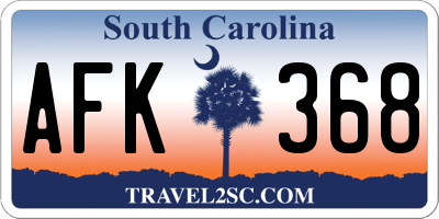 SC license plate AFK368