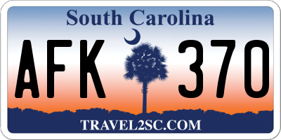 SC license plate AFK370