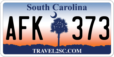 SC license plate AFK373