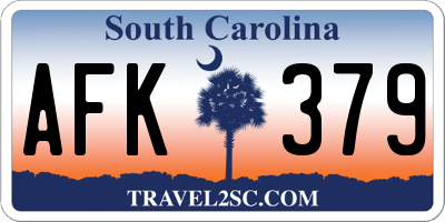 SC license plate AFK379