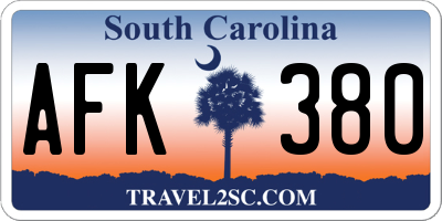 SC license plate AFK380