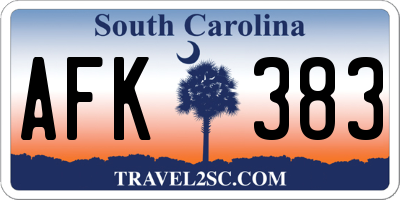 SC license plate AFK383