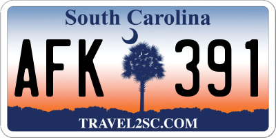 SC license plate AFK391