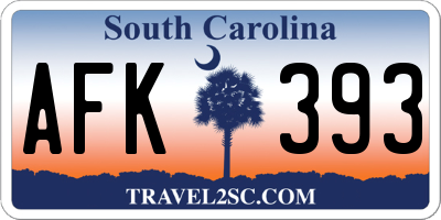 SC license plate AFK393