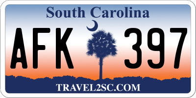 SC license plate AFK397