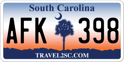 SC license plate AFK398