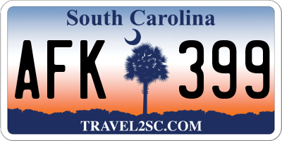 SC license plate AFK399