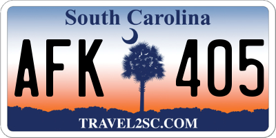SC license plate AFK405