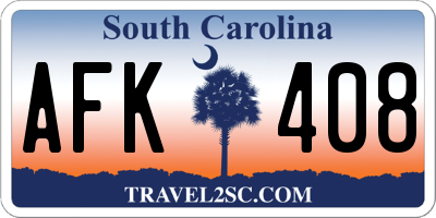 SC license plate AFK408