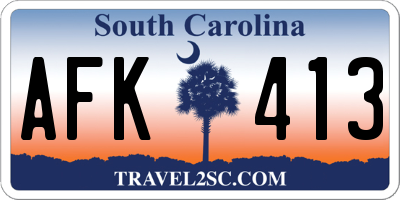 SC license plate AFK413