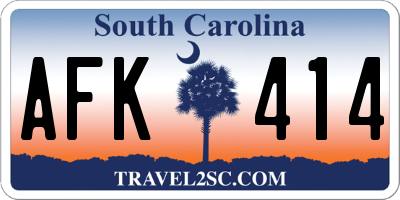 SC license plate AFK414