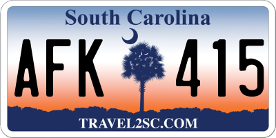 SC license plate AFK415