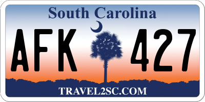SC license plate AFK427