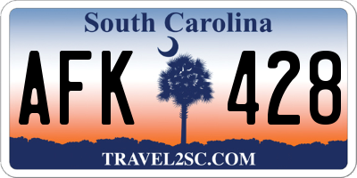 SC license plate AFK428