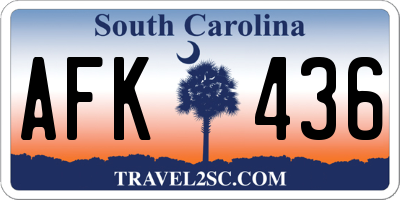 SC license plate AFK436