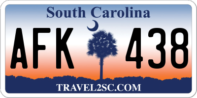 SC license plate AFK438