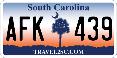 SC license plate AFK439