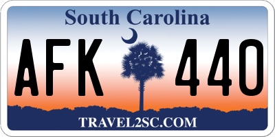 SC license plate AFK440