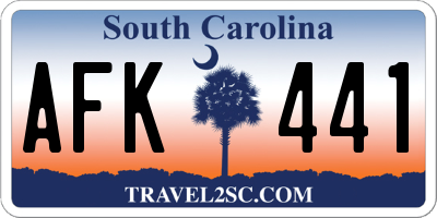 SC license plate AFK441