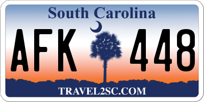 SC license plate AFK448