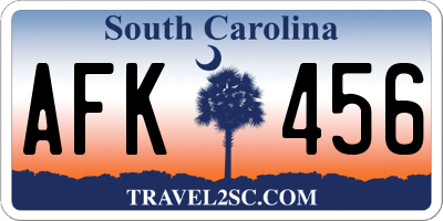 SC license plate AFK456