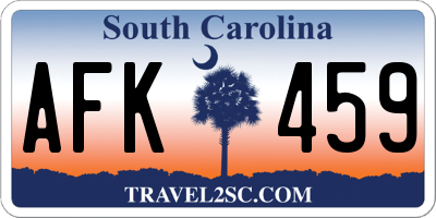 SC license plate AFK459