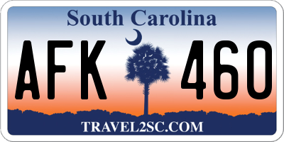 SC license plate AFK460