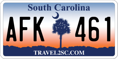 SC license plate AFK461