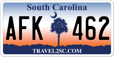 SC license plate AFK462