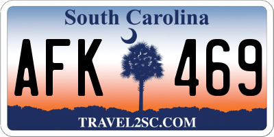 SC license plate AFK469