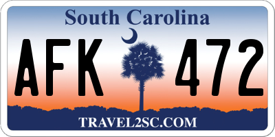 SC license plate AFK472
