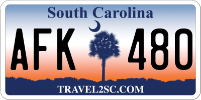 SC license plate AFK480