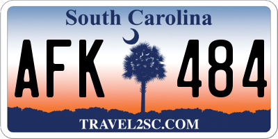 SC license plate AFK484