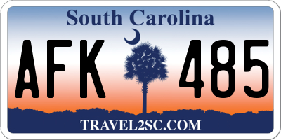SC license plate AFK485