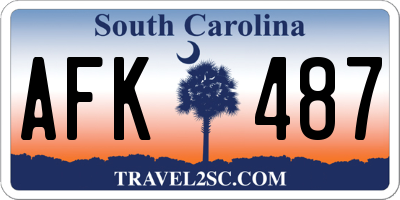 SC license plate AFK487