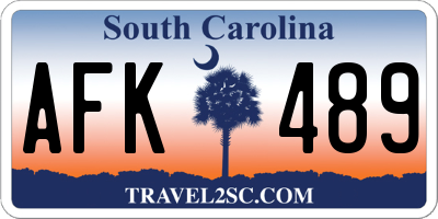 SC license plate AFK489