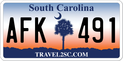 SC license plate AFK491
