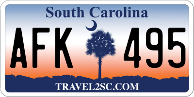 SC license plate AFK495