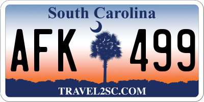 SC license plate AFK499