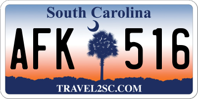 SC license plate AFK516