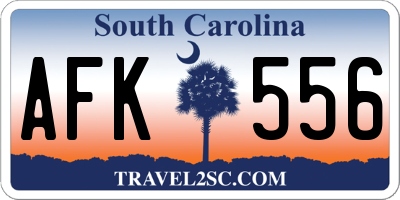 SC license plate AFK556