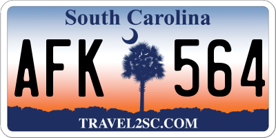 SC license plate AFK564