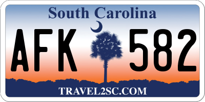 SC license plate AFK582
